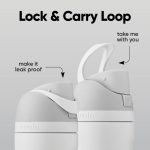 Owala FreeSip Stainless Steel Water Bottle 24 oz Shy Marshmallow - Image 4