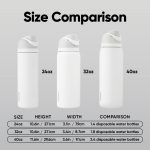 Owala FreeSip Stainless Steel Water Bottle 24 oz Shy Marshmallow - Image 6