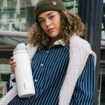 Owala FreeSip Stainless Steel Water Bottle 24 oz Shy Marshmallow - Image 8