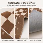 Foldable Soft Fabric Chess Set (Brown & White, 20" X 20“) - Image 5