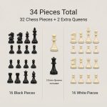 Foldable Soft Fabric Chess Set (Brown & White, 20" X 20“) - Image 6