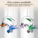 Stained Glass Hummingbird Suncatcher,Gifts for Mom Grandma Bird Lovers - Image 8