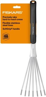 Fiskars Xact Hand Rake, Ergonomic Handle for Heavy Duty Gardening - Image 2