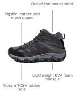 Merrell Men's Moab 3 Mid Hiking Boot - Image 4
