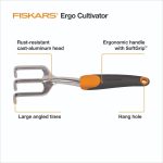 Fiskars Ergo Garden Cultivator, Hand Tool for Digging, Aerating & Weeding - Image 3