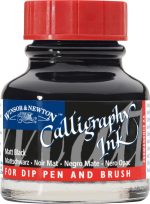Winsor & Newton Calligraphy Ink, 30ml (1-oz) Bottle, Matt Black - Image 2