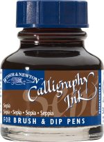 Winsor & Newton Calligraphy Ink, 30ml (1-oz) Bottle, Sepia - Image 2