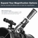 Celestron PowerSeeker 114EQ Reflector Telescope for Backyard Astronomy - Image 8