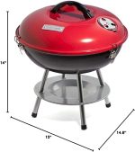 Cuisinart Charcoal Grill, Portable Tabletop Design, Locking Lid, 14" - Image 9