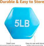 Amazon Basics Vinyl Coated Dumbbell Hand Weights - Image 4