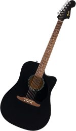 Fender California Debut Redondo CE Series Beginner Acoustic Guitar, Black - Image 2