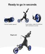 Caddytek Golf CaddyLite EZ Fold V8 3-Wheel Push Cart - Image 3