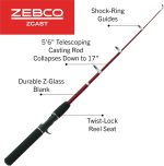 Zebco Z-Cast Casting Fishing Rod, - Image 3