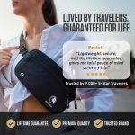 VENTURE 4TH Travel Money Belt, RFID Blocking Passport Holder - Black - Image 8