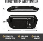 VENTURE 4TH Travel Money Belt, RFID Blocking Passport Holder - Black - Image 4