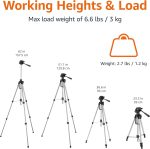 Amazon Basics 60-inch Lightweight DSLR Tripod with Bag, Black - Image 5