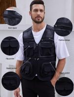 Gihuo Men's Fishing Safari Vest with Pockets for Summer Travel - Image 4