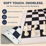 Foldable Soft Fabric Chess Set (White & Black, 20" X 20") - Image 6