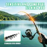 Fishing Rod and Reel Combo, Telescopic Carbon Fiber Fishing Poles - Image 5