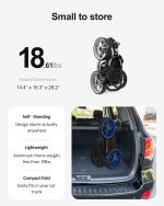 Caddytek Golf CaddyLite EZ Fold V8 3-Wheel Push Cart - Image 4