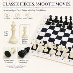 Foldable Soft Fabric Chess Set (White & Black, 20" X 20") - Image 7