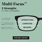 Foster Grant mens Sawyer Multifocus Reading Glasses Rectangular Reading Glasses - Image 7