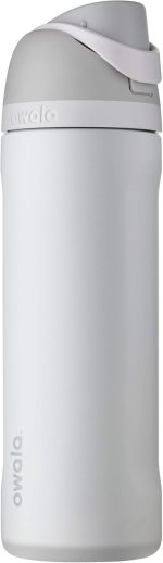 Owala FreeSip Stainless Steel Water Bottle 24 oz Shy Marshmallow - Image 2