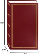 3-ring pocket BURGUNDY album for 504 photos - 4"X6" - Image 3
