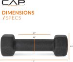 CAP Barbell Neoprene Dumbbell Weights Pairs & Sets | Black - Image 5