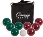 Champion Sports Outdoor Game Sets – Volleyball, Badminton, Tetherball, Bocce & Croquet - Image 2