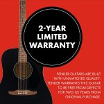 Fender California Debut Redondo CE Series Beginner Acoustic Guitar, Black - Image 6
