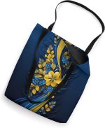 Ukraine Floral Style Flag - Ukrainian Pride Tote Bag - Image 3