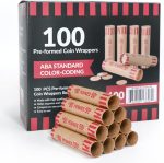 L LIKED 100 PCS Preformed Coin Wrappers Rolls-Pennies - Image 7