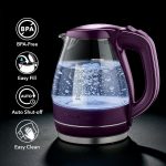OVENTE 1.5L Glass Electric Kettle Water Boiler, Purple KG83P - Image 4