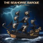 ROKR 3D Wooden Puzzles,Seahorse Barque Model kit,Ideal Gift for Adults&Teen - Image 3