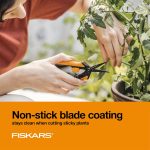 Fiskars 6" Non-Stick Pruning Snips, Resin-Resistant Garden Scissors - Image 4