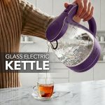 OVENTE 1.5L Glass Electric Kettle Water Boiler, Purple KG83P - Image 8