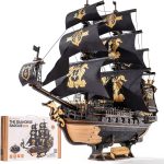 ROKR 3D Wooden Puzzles,Seahorse Barque Model kit,Ideal Gift for Adults&Teen - Image 2