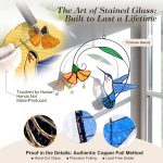 Stained Glass Hummingbird Suncatcher,Gifts for Mom Grandma Bird Lovers - Image 5