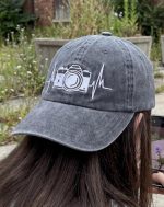 InnoBeta Photographer Gifts, Camera Embroidered Cotton Cap - Image 4