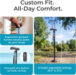 HurryCane Freedom Edition Foldable Walking Cane with T Handle - Image 6
