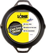 Lodge L10SKL Cast Iron Dual Handle Pan, 12 inch, Black - Image 2