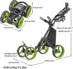 Caddytek Golf Explorer V8 Superlite Deluxe Push Cart - Image 3