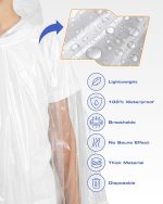 Hagon PRO Disposable Rain Ponchos for Adults (5 Pack) - Image 5