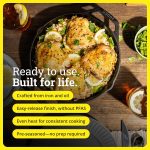 Lodge L10SKL Cast Iron Dual Handle Pan, 12 inch, Black - Image 4