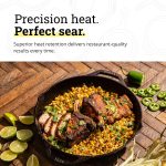 Lodge L10SKL Cast Iron Dual Handle Pan, 12 inch, Black - Image 6