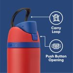 Owala Marvel FreeSip Stainless Steel Water Bottle 24 oz Spiderman - Image 4