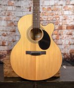 Jasmine S34C Orchestra Acoustic Guitar, Spruce Top, Sapele Back & Sides, Advanced X Bracing, Venetian Cutaway, Slim Neck, 25.5" Scale, Natural Finish, Chrome Tuners, Rich Balanced Tone | Spruce top; Sapele back and sides; Cutaway body - Image 3