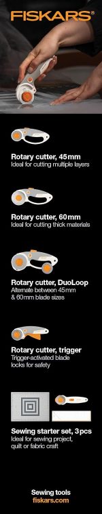 Fiskars Easy Change Trigger Rotary Cutter (45 mm) White - Image 6