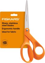 Fiskars 8" Original Orange-Handled Craft & Fabric Scissors, All Purpose - Image 2